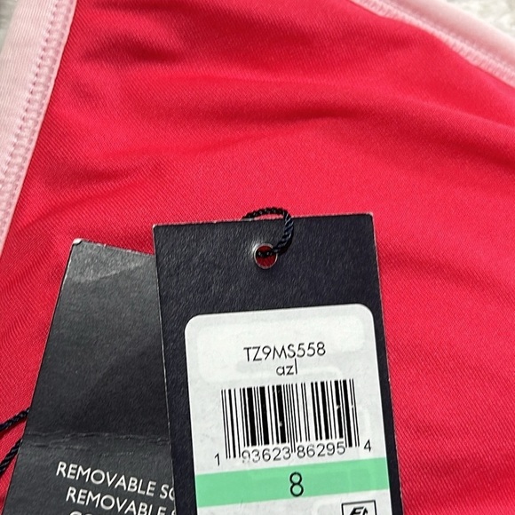Tommy Hilfiger Swimsuit One Piece Watermelon Pink Colorblock size 8 NEW - Picture 15 of 16